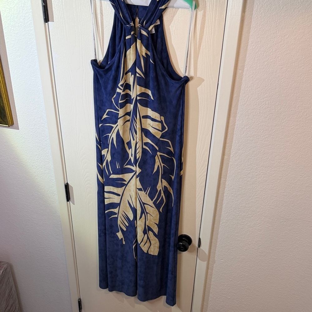 Tommy Bahama Elegant Blue and Cream Dress size XL